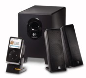 logitech x240 2:1 speaker system with subwoofer imags